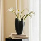 Frosted Lotus Ceramic Vase | Artisan Chinese Home Décor