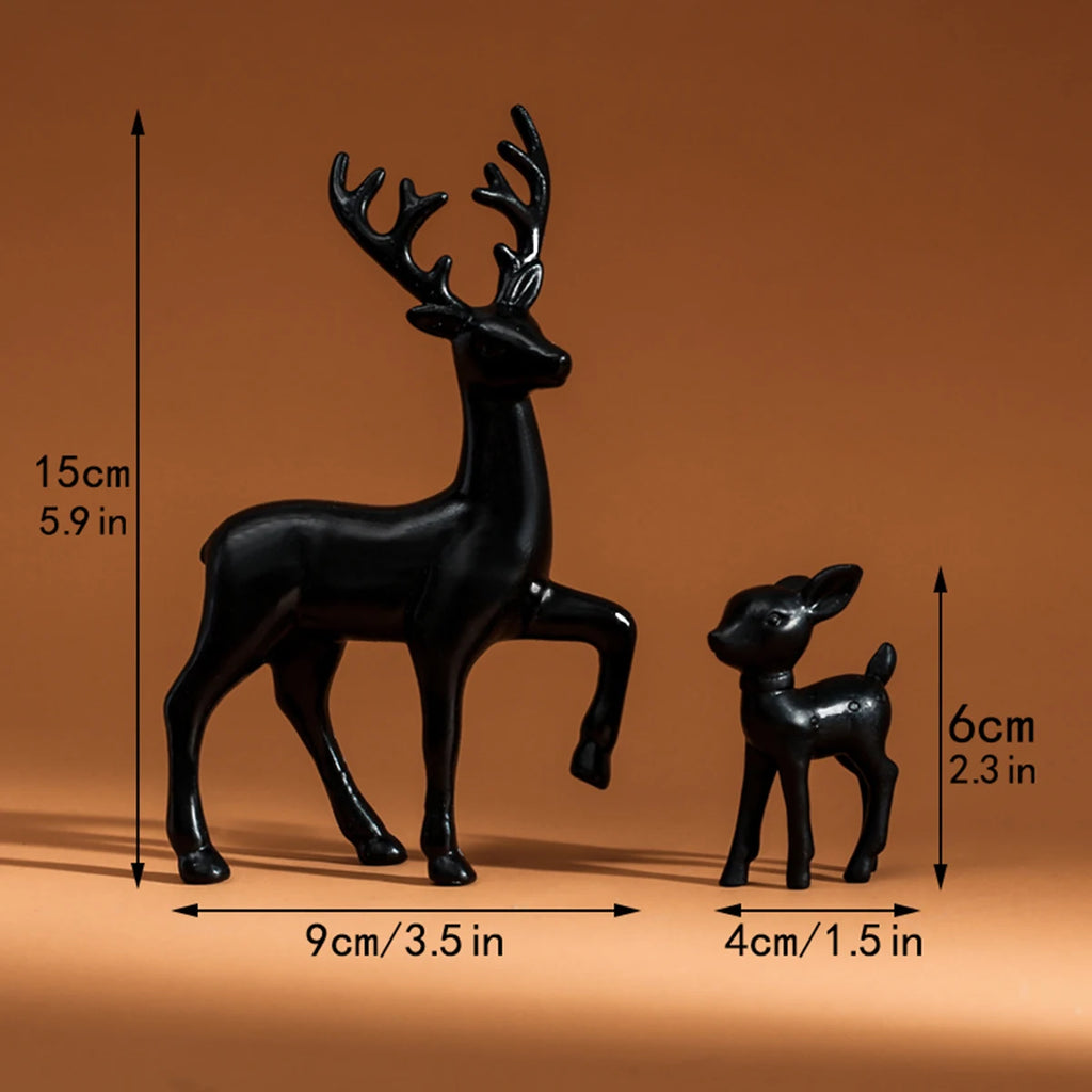 Charming Deer Figurine Set