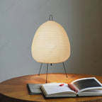 Japanese Design Paper Table Lamp Tripod Rice Paper Table Lamp Japanese Style Lantern Lamp Led Desk Lamp for Bedroom