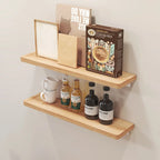 Wooden Bathroom Shelf White Black Gold Kitchen Lavatory Aluminum Beech Wall Mounted Bath Shower Shampoo Soap Storage Rack Holder