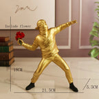 Modern Flower Thrower Figurine