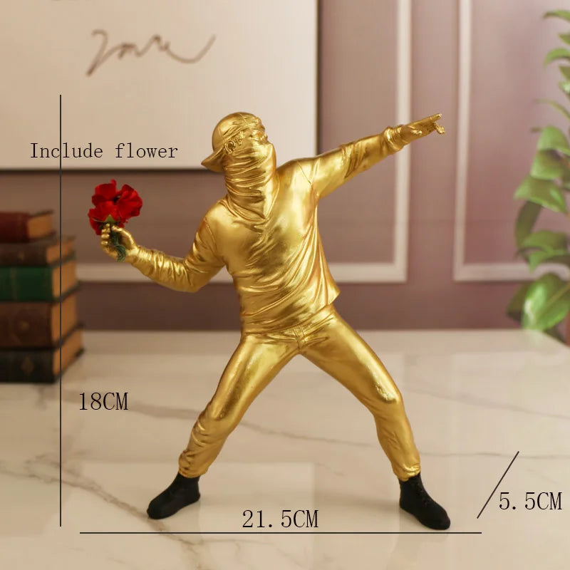 Modern Flower Thrower Figurine