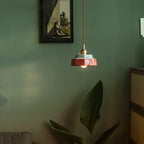 Vintage Ceramic LED Pendant Light | Hand-Painted Copper Finish | Nordic & Classical Style