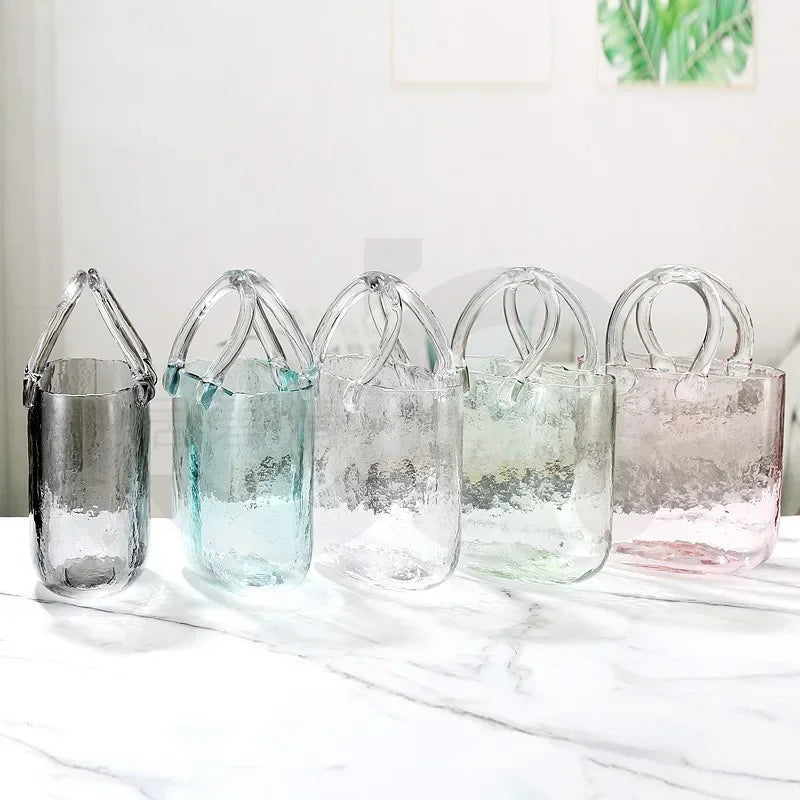 Designer Bag-Silhouette Glass Vase | Nordic Luxury Home Décor