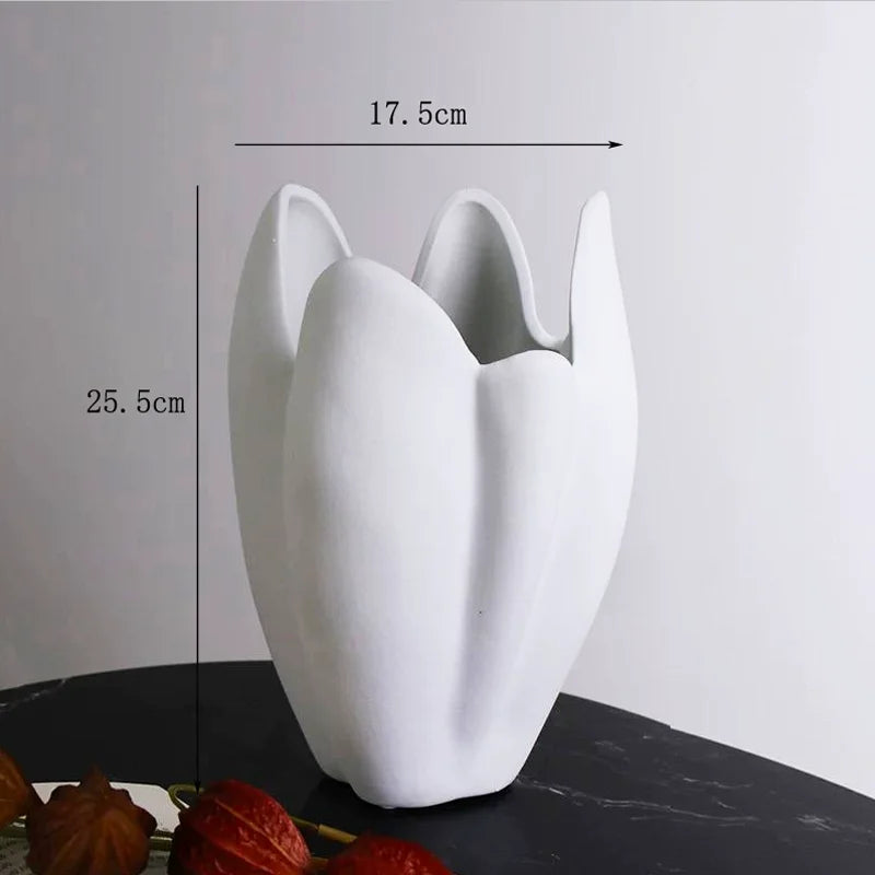 Frosted Lotus Ceramic Vase | Artisan Chinese Home Décor
