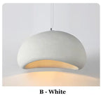 Wabi-Sabi Pendant Light | Modern LED Chandelier | White & Grey | 30–60cm