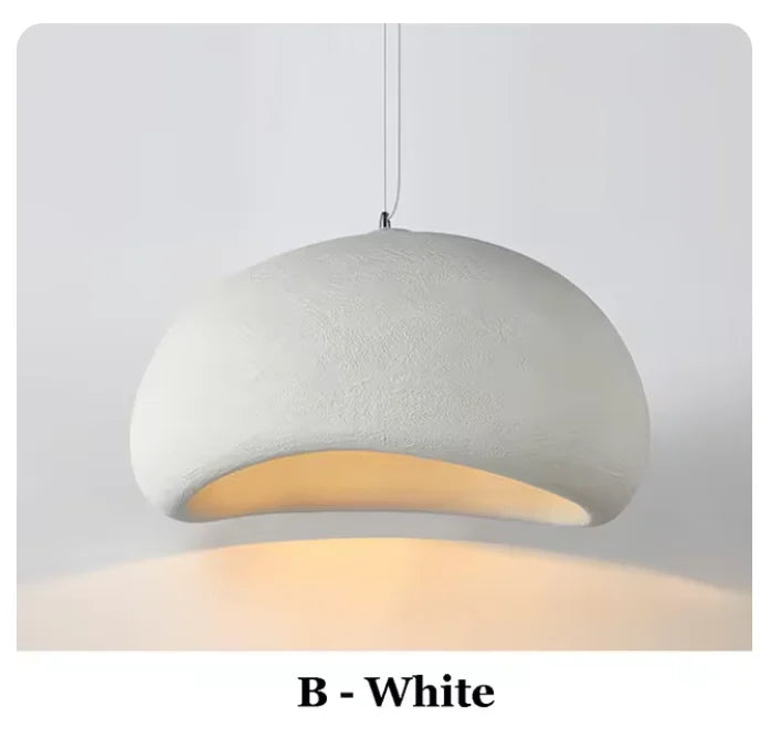 Wabi-Sabi Pendant Light | Modern LED Chandelier | White & Grey | 30–60cm