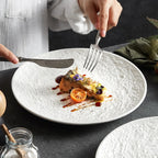 French plate White ceramic plate new flat plate Steak Household high-end Japanese and Western food
