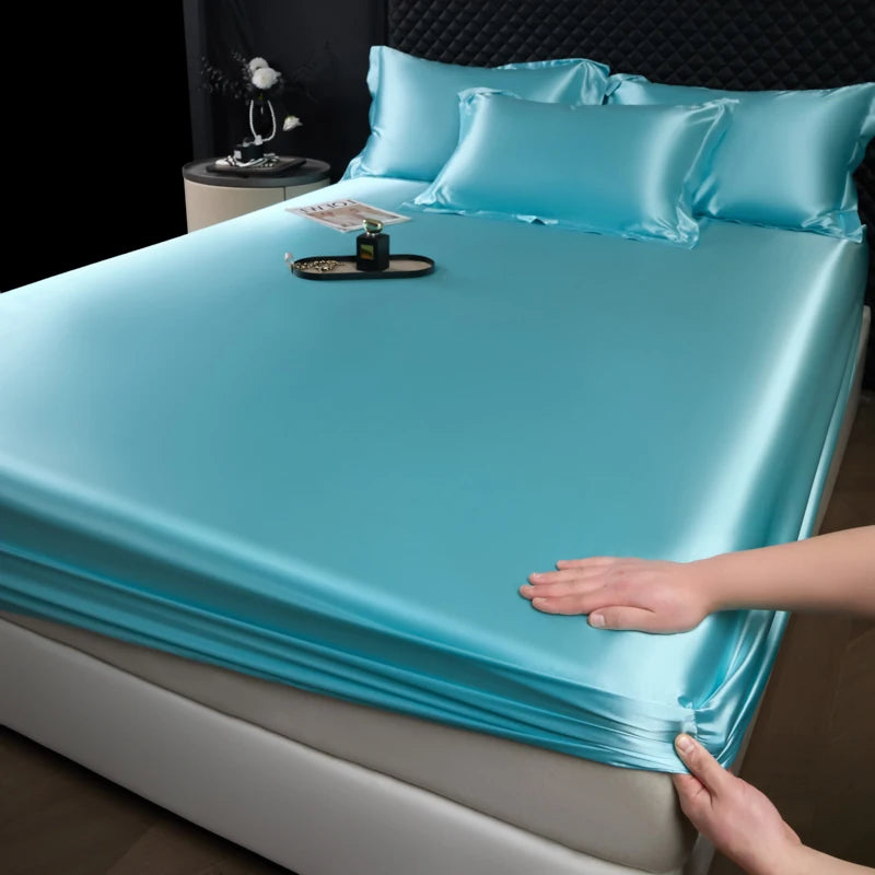 Lan Duo Mao Luxury Satin Fitted Sheet Elite Rayon Finish