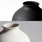 Matte Black Metal Vase For Dried Flowers Wedding Gift Home Decor