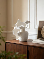 Sculptural Petal Porcelain Vase | Luxury Home Décor Statement Piece