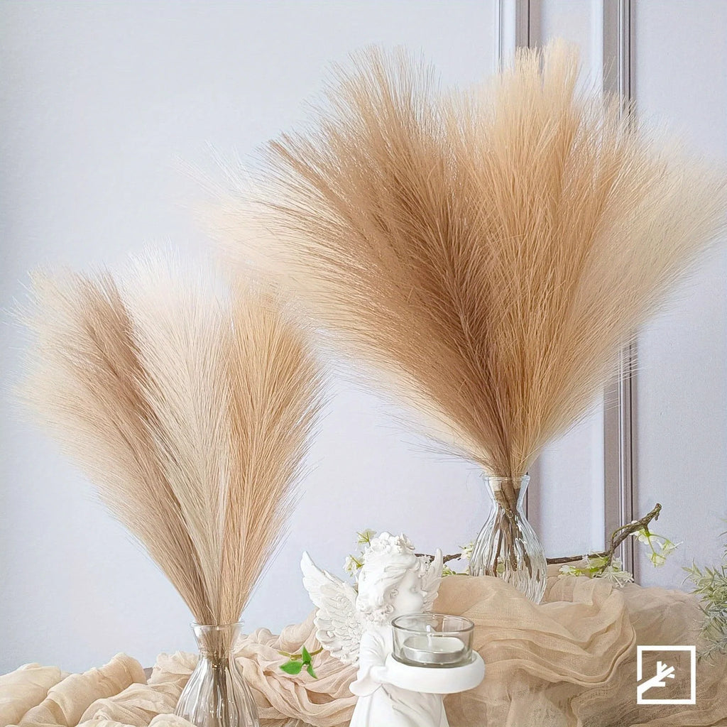 Six Pieces Artificial Pampas Grass For DIY Floral Arrangements Wedding Decor