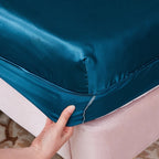 Cha Yu Paicn Satin Fitted Sheet 90x200 Hotel Collection