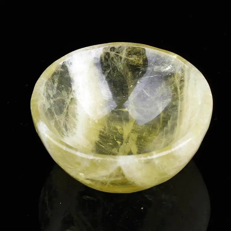 AmberLux Natural Yellow Crystal Stone Bowl Limited