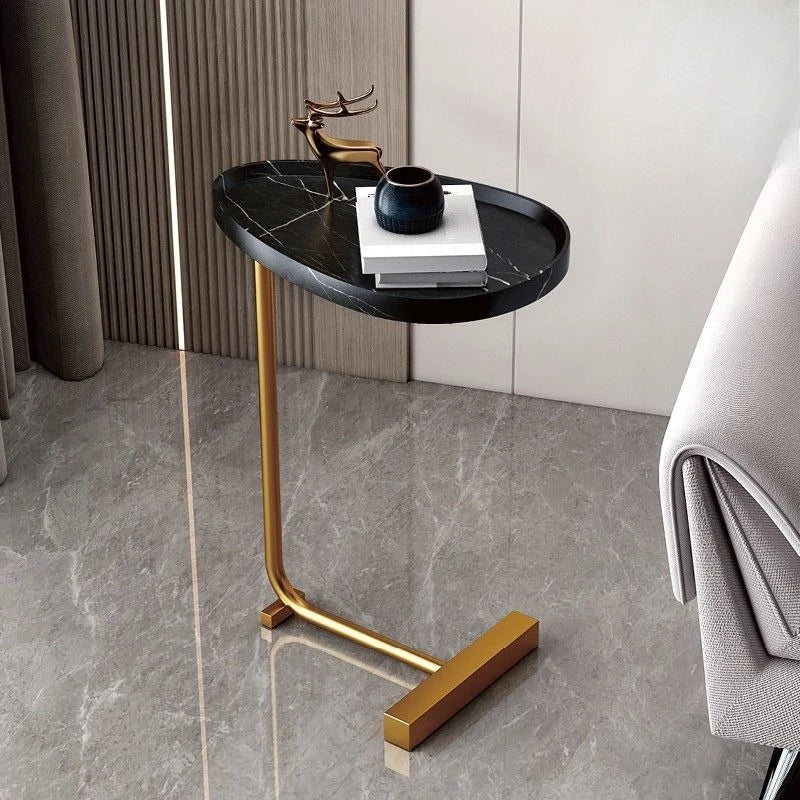 Elegant C-Shaped Side Table