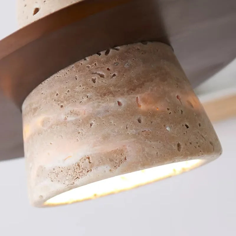 Brandless Yellow Cave Stone Bedside Pendant Light Wabi Sabi Ltd