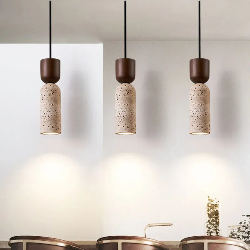 Pumous Pendant Light M069 Japanese Wabi Sabi Stone Chic Edition