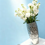 Minimalist Silver Ceramic Table Vase | Desk & Office Luxury Décor