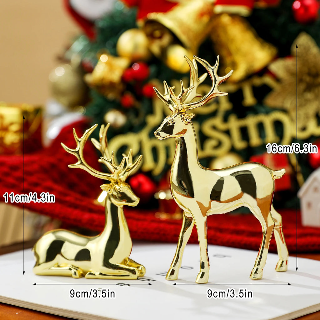 Charming Deer Figurine Set