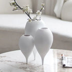 Geometric Triple Resin Vase | Sculptural Luxury Home Décor