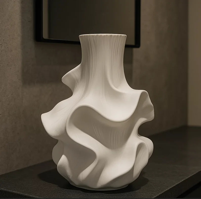 Artisan Black & White Ceramic Vase | Creative Luxury Home Décor