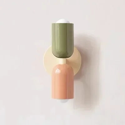 Macaron Wall Light | Nordic Bedside & Corridor Lamp | Colourful LED | E27