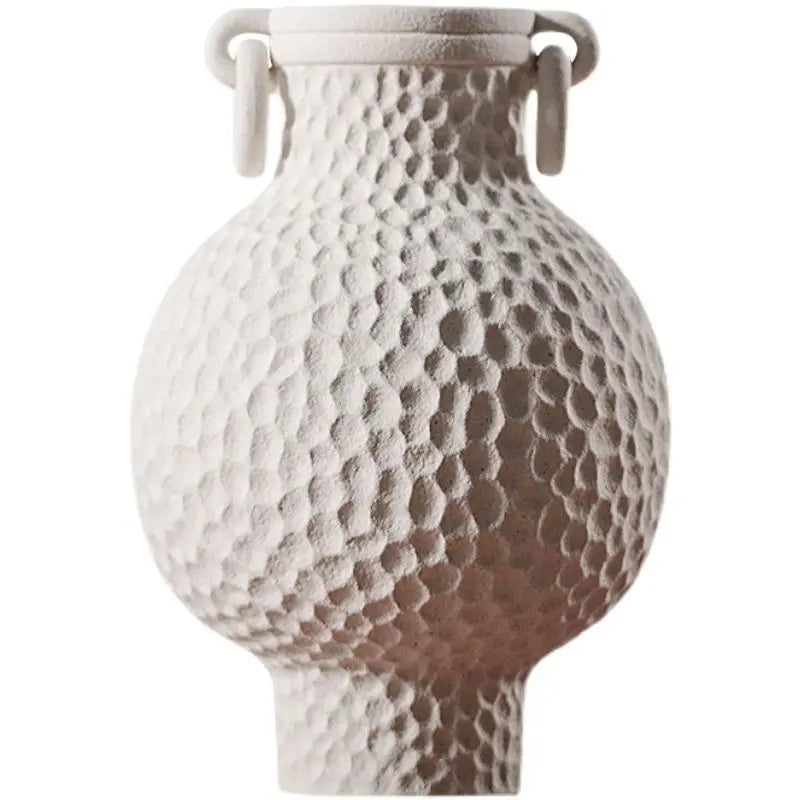 Enamel Landscape Double-Handled Ceramic Vase | Modern Retro Luxury Décor