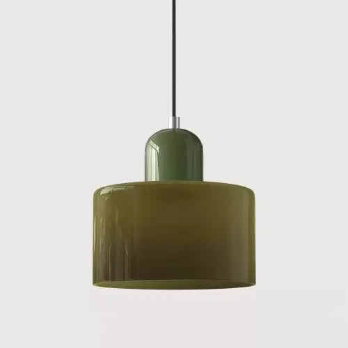 Artisan Stained Glass Pendant Light | Warm White LED | Pink, Orange, Green & White