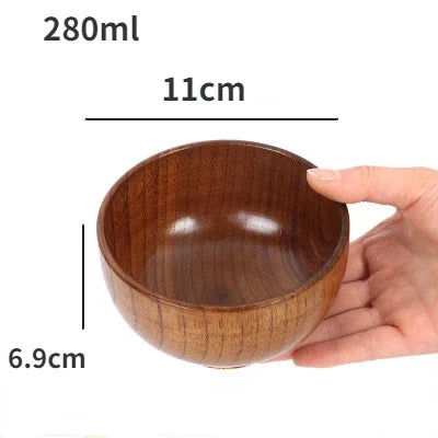 Elegant Jujube Wooden Bowls