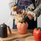 Strawberry Ceramic Sculptural Vase | Playful Luxury Home Décor