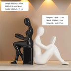 Sculptural Resin Figurine Bookends | Luxury Modern Home & Study Décor