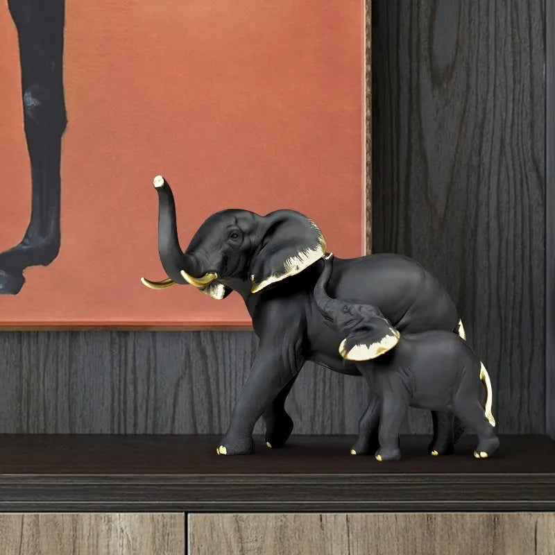 Sculptural Elephant Figurine | Luxury Resin Statue for Home Décor & Gifting