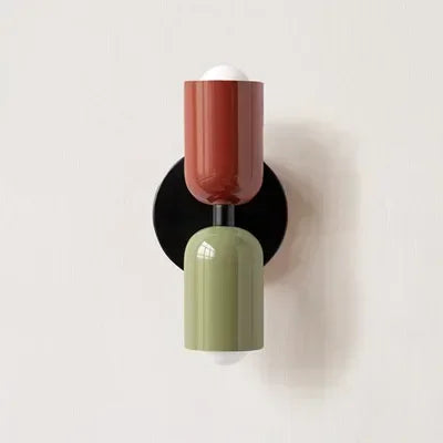 Macaron Wall Light | Nordic Bedside & Corridor Lamp | Colourful LED | E27