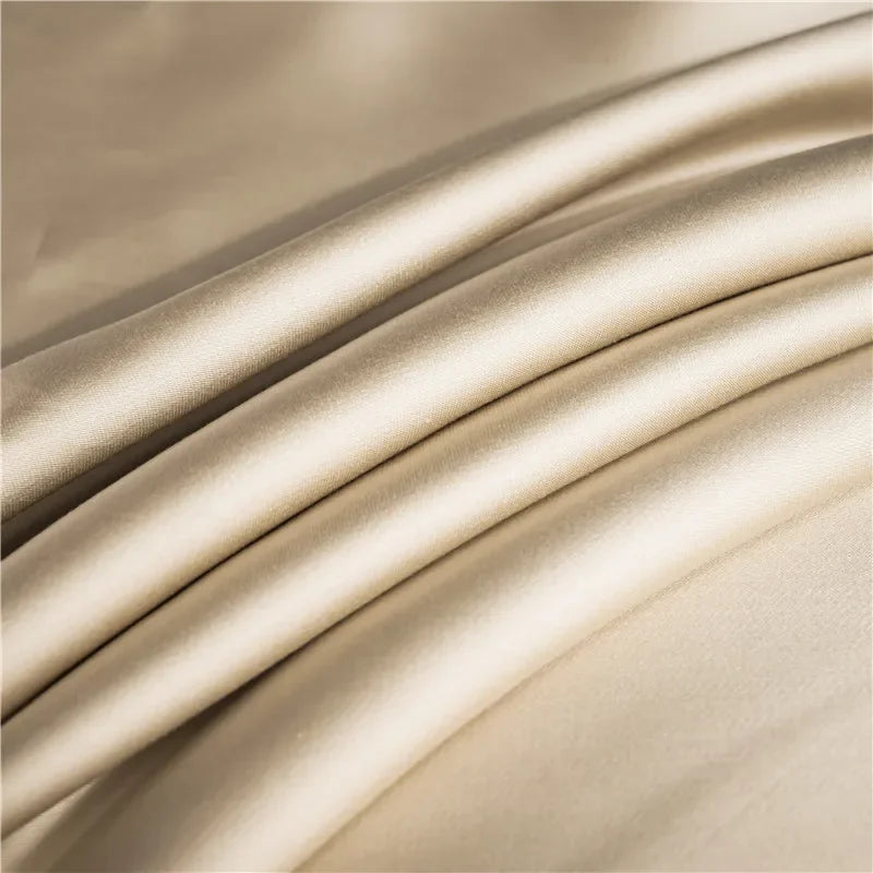 Cha Yu Paicn Natural Silk Fitted Sheet Double King Silk Twill Exclusive