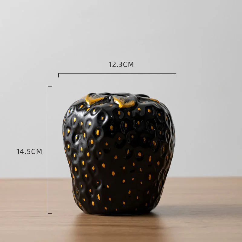 Strawberry Ceramic Sculptural Vase | Playful Luxury Home Décor