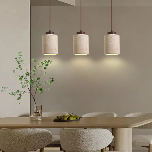 Cave Stone Pendant Light | Wabi-Sabi Bedside Lamp | Contemporary LED | E27