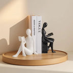 Sculptural Resin Figurine Bookends | Luxury Modern Home & Study Décor