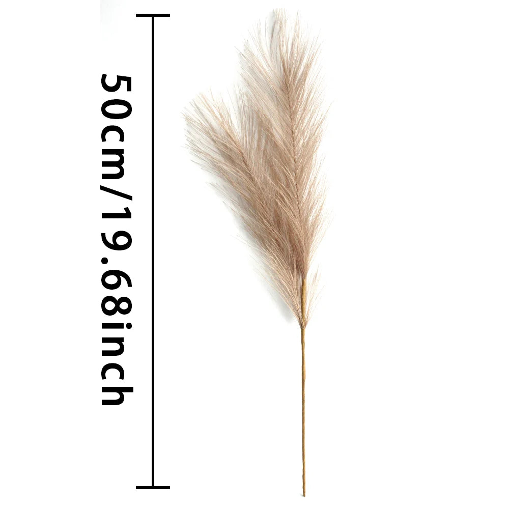 Six Pieces Artificial Pampas Grass For DIY Floral Arrangements Wedding Decor