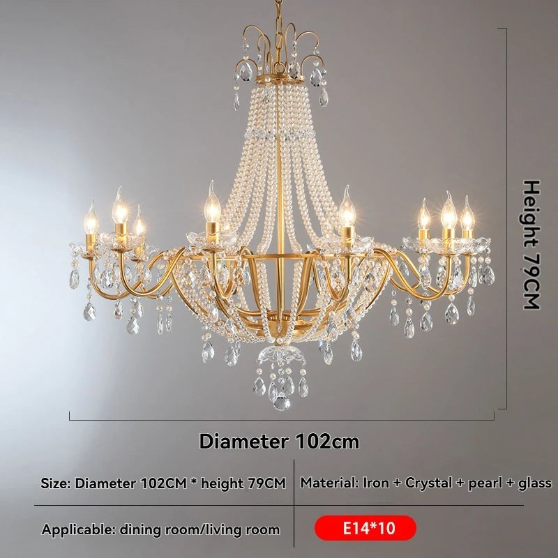 Artpad Gold Crystal Chandelier Pearl Beads Limited Edition