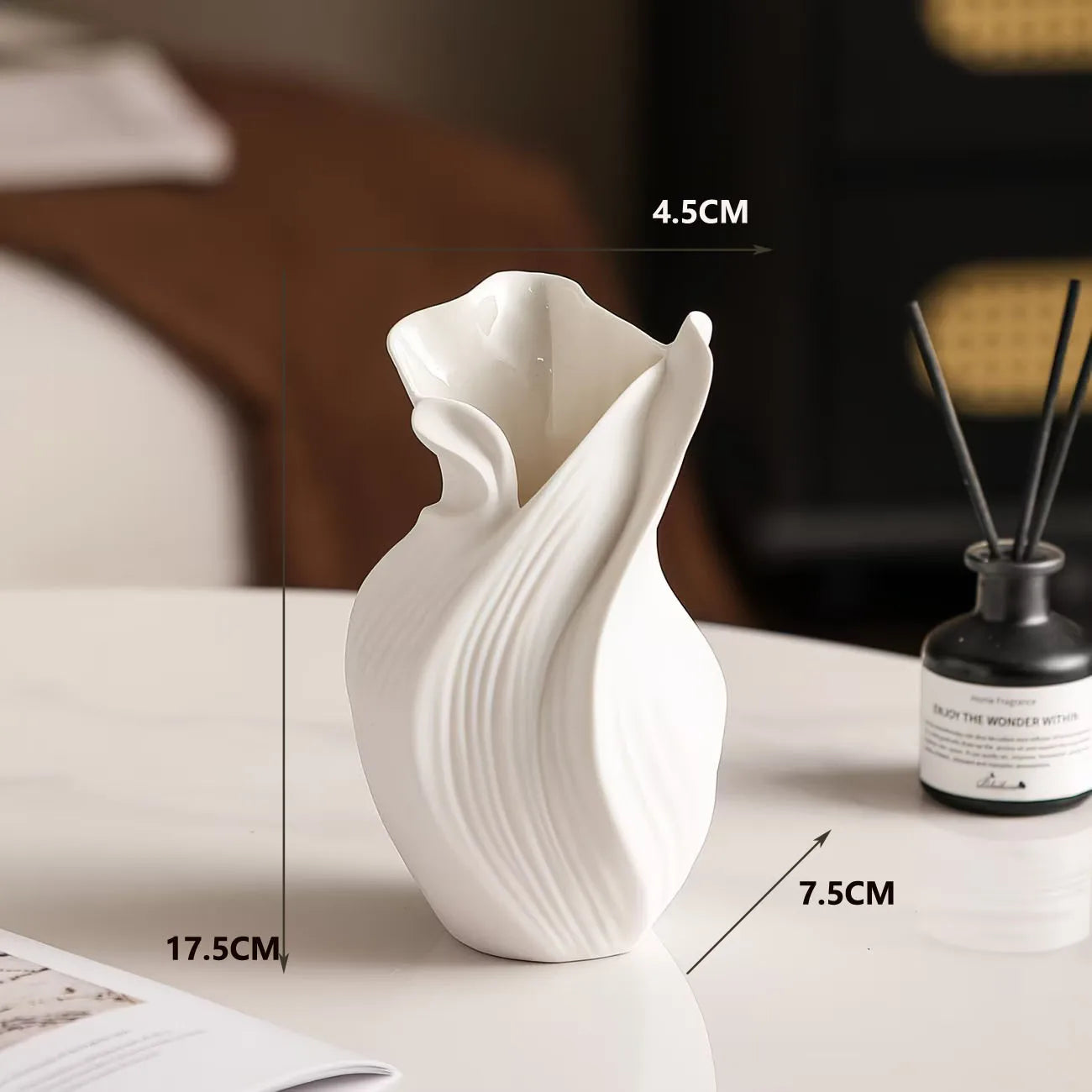 Artisan Black & White Ceramic Vase | Creative Luxury Home Décor