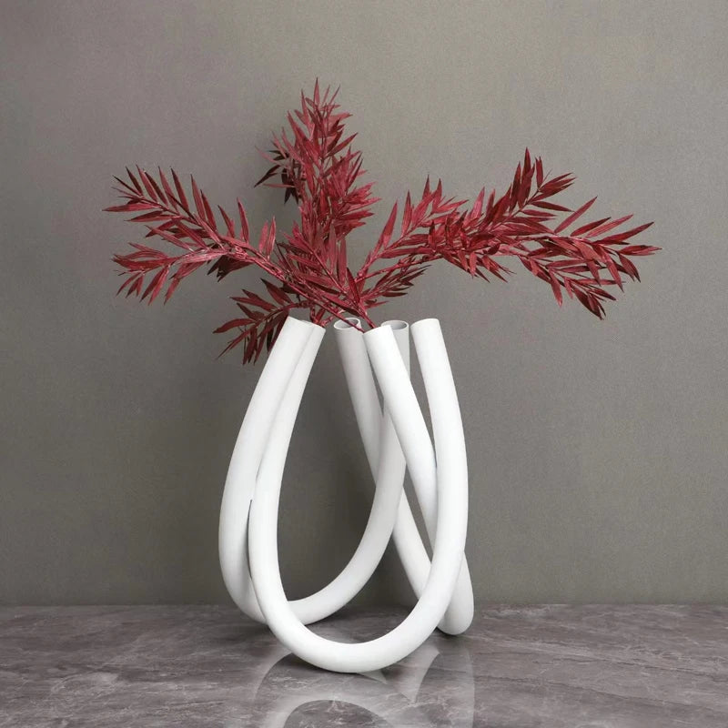 Sculptural Metal Vase | Luxury Modern Home Décor & Gift