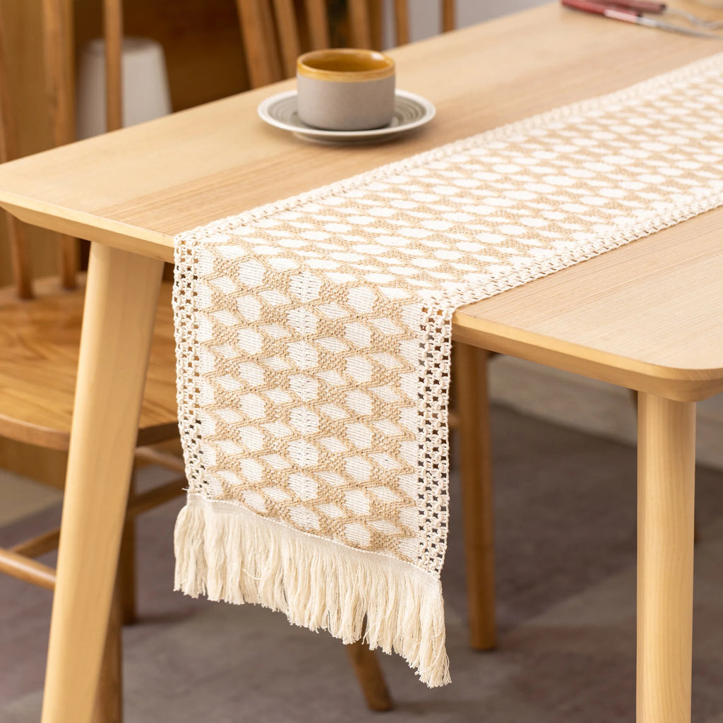 Elegant Cotton Linen Table Runner