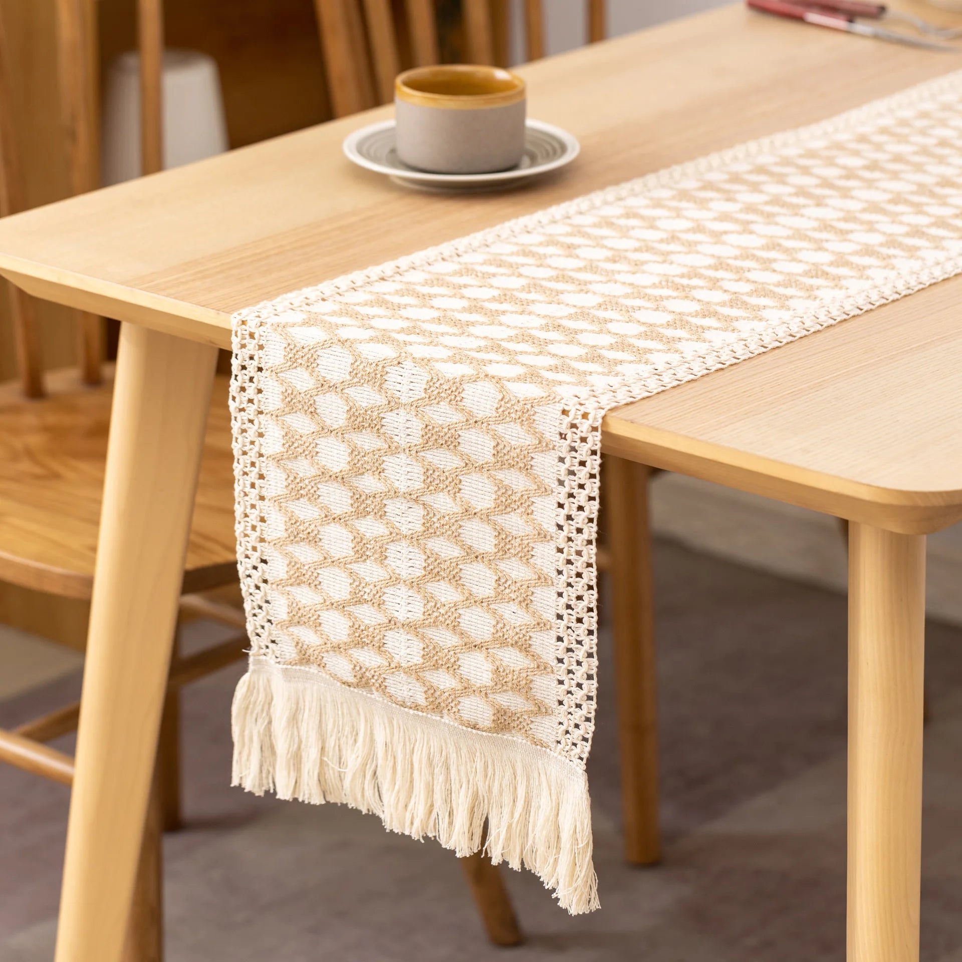 Elegant Cotton Linen Table Runner