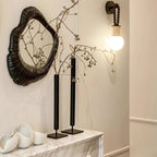 Black Wrought Iron Architectural Vase | Industrial Luxury Home Décor