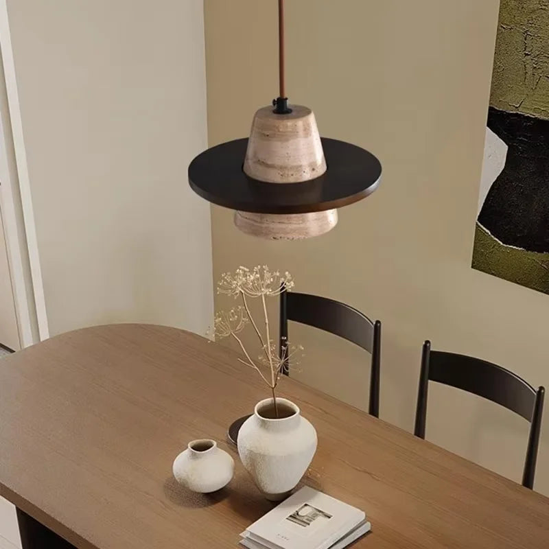 Brandless Yellow Cave Stone Bedside Pendant Light Wabi Sabi Ltd