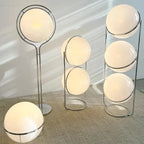 Garrault Delord Designer LED Floor Lamp | Chrome & Acrylic Ball | Luxury Living Room Statement Light