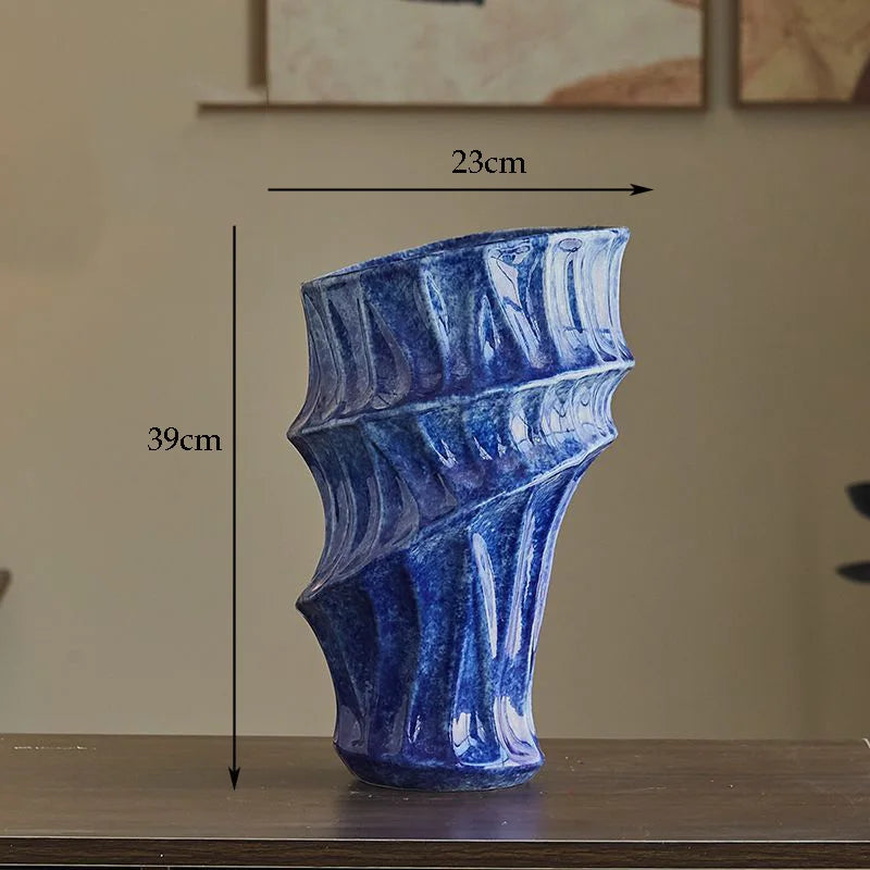 Jingdezhen Long Tube Ceramic Vase | Traditional Chinese Luxury Home Décor