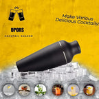Premium Matte Black Cocktail Shaker Set For Home Bar 8 Piece Bartender Kit