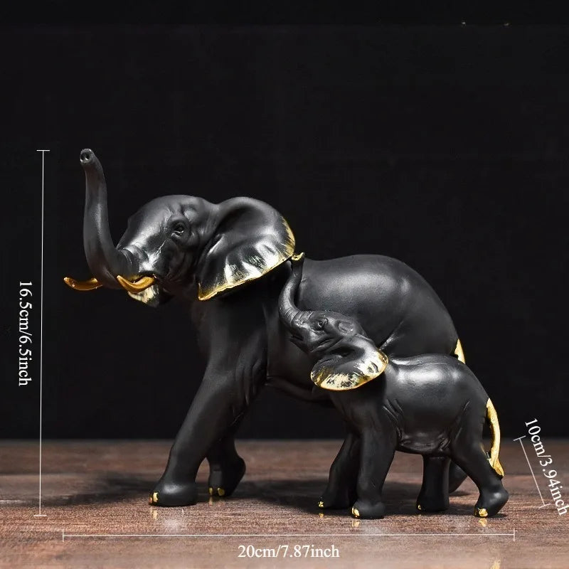 Sculptural Elephant Figurine | Luxury Resin Statue for Home Décor & Gifting