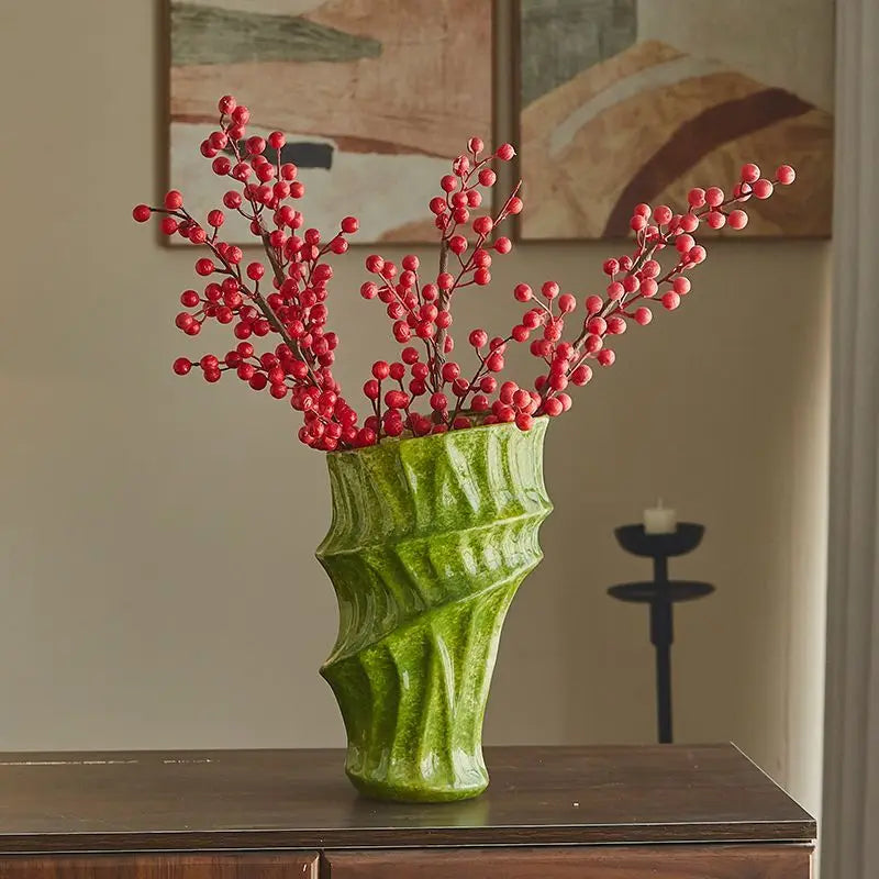 Jingdezhen Long Tube Ceramic Vase | Traditional Chinese Luxury Home Décor